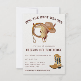 Wie der Westen eins war! Cowboy als erster Geburts Einladung