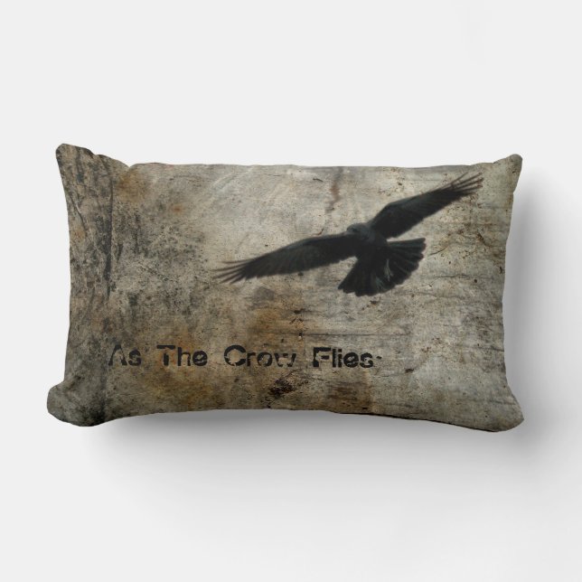 Wie die Crow fliegt Lendenkissen (Vorderseite)