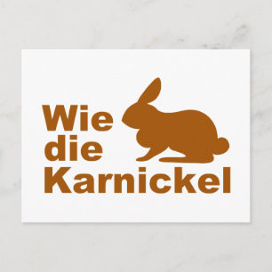 Wie die Karnickel.. Postkarte