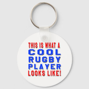 Wie dieses ist, ein welcher cooler Rugby-Spieler Schlüsselanhänger