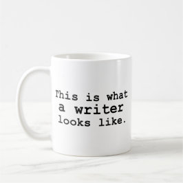 Wie dieses ist, ein welcher Verfasser aussieht Kaffeetasse