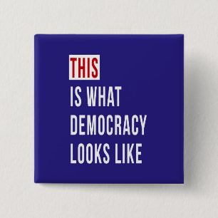 WIE DIESES IST, WAS DEMOKRATIE AUSSIEHT BUTTON