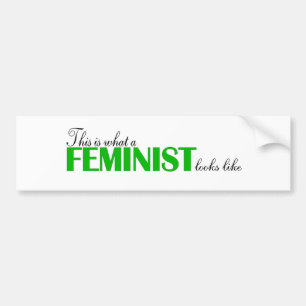 Wie dieses ist, was ein Feminist aussieht Autoaufkleber