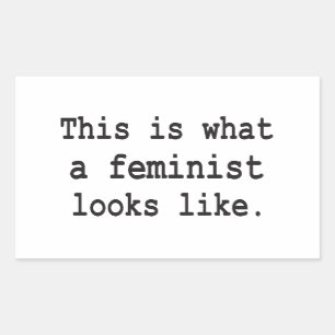 Wie dieses ist, was ein Feminist aussieht Rechteckiger Aufkleber