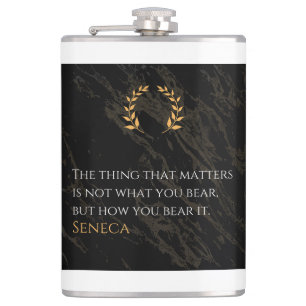 Wie du es erträgst - Seneca Stoische Philosophie Z Flachmann