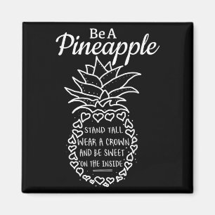 Wie ein Ananas Spaß Zitat Grafik Magnet