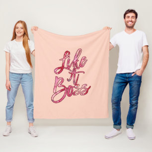 Wie ein beliebtes Boss-Zitat Acryl Paint Pink Red Fleecedecke