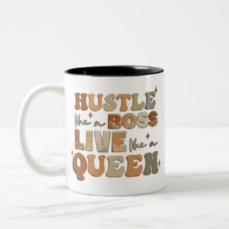 Wie ein Boss, der wie eine schwarze Königin lebt Zweifarbige Tasse