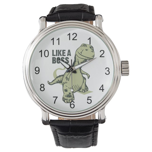 Wie ein Boss Dinosaurier Armbanduhr (Vorderseite)