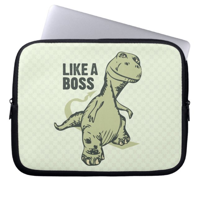 Wie ein Boss Dinosaurier Laptopschutzhülle (Vorderseite)
