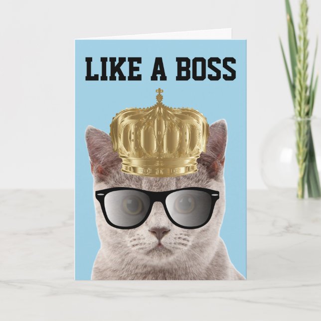 WIE EIN BOSS GEBURTSTAG KARTEN (Vorderseite)