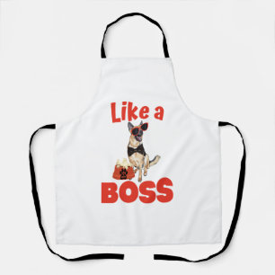 Wie ein Boss German Shepherd Schürze