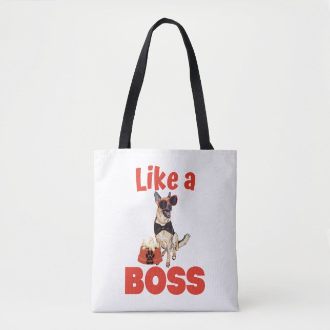 Wie ein Boss German Shepherd Tasche (Vorderseite)