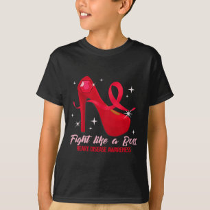 Wie ein Boss Heart Health Heart Disease Awareness T-Shirt