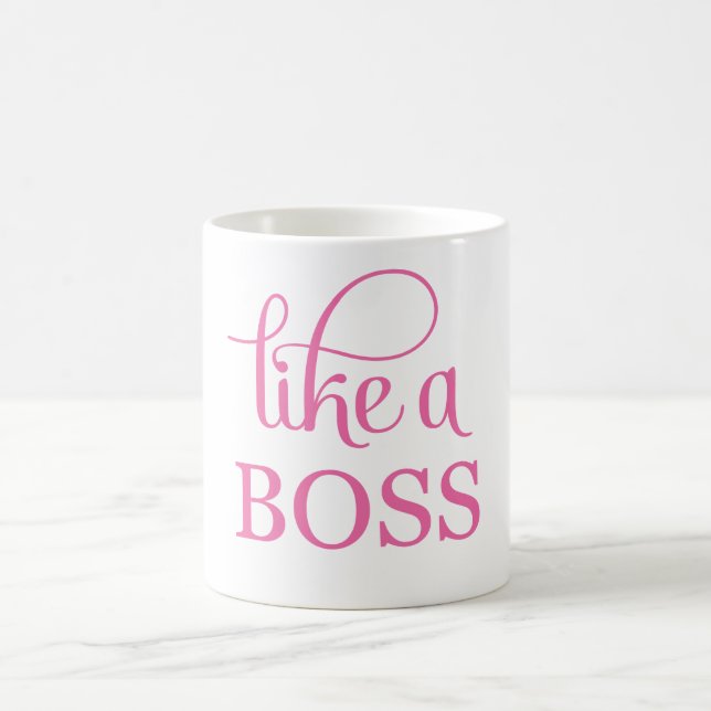 Wie ein Boss Pink Kaffeetasse (Mittel)