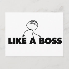 Wie ein BOSS Postkarte