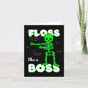 Wie ein Boss Skelett Halloween Boys Girls Ki Karte