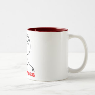 Wie ein Chef meme Gesicht Zweifarbige Tasse