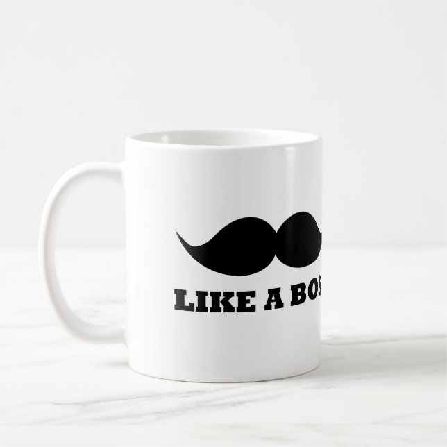 WIE EIN CHEF Schnurrbartentwurf Kaffeetasse (Links)