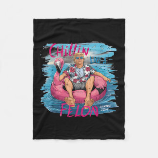 Wie ein Felon Summer 2024 Funny President Trump 20 Fleecedecke