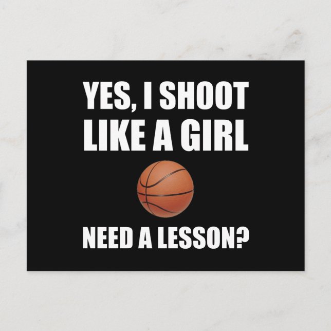 Wie ein Girl Basketball Postkarte (Vorderseite)