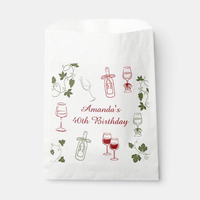 Wie ein guter Wein mit dem Alter wird Geschenktütchen (Vorderseite)