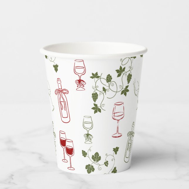 Wie ein guter Wein mit dem Alter wird Pappbecher (Vorderseite)