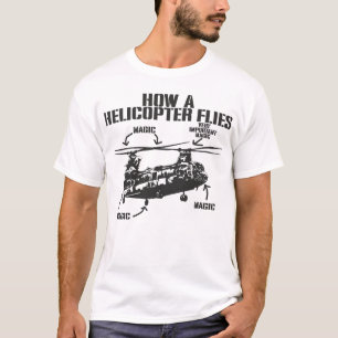 Wie ein Hubschrauber mit Magie fliegt Lustiger Chi T-Shirt