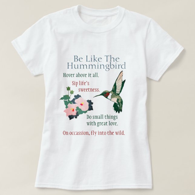 Wie ein Hummingbird-T - Shirt (Design vorne)