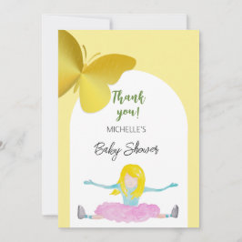 Wie ein Mädchen Aquarellbild Dankeskarte