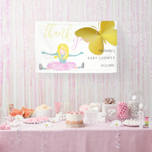 Wie ein Mädchen strahlende Aquarell-Illustration Banner