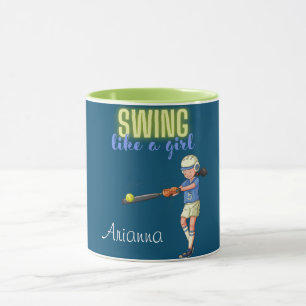 Wie ein MädchenSoftball Tasse