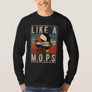 Wie ein Mops mit Sonnenbrille Dog Fans Retro T-Shirt