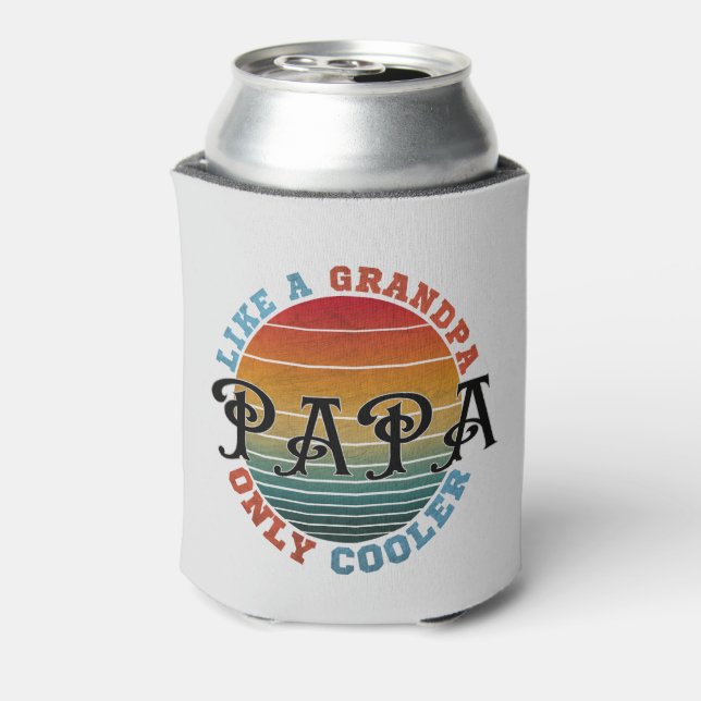 Wie ein Opa Papa nur Cooler Dosenkühler (Kanne Rückseite)