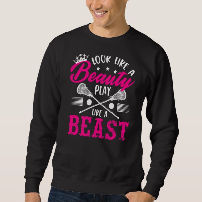 Wie ein schönes Spiel, wie ein Lacrosse Lax Sweatshirt (Vorderseite)