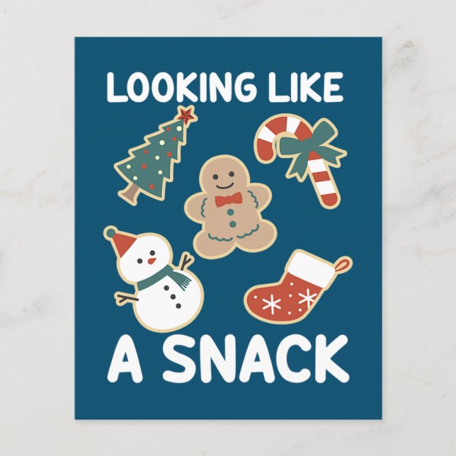 Wie ein Snack, ein fröhlicher Weihnachtssnack Flyer (Vorne)