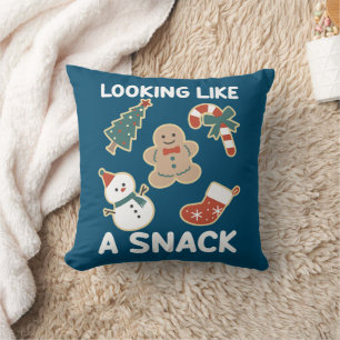 Wie ein Snack, ein fröhlicher Weihnachtssnack Kissen