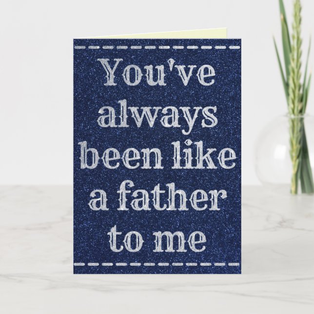 Wie ein Vater für mich Glitzer-Karte des Vaters Karte (Vorderseite)