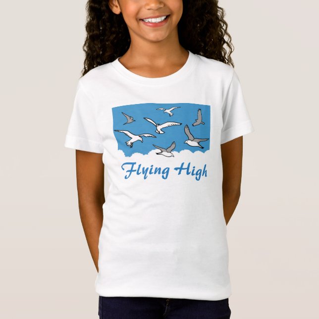 Wie ein Vogel, fliegender Hochtank T-Shirt (Vorderseite)