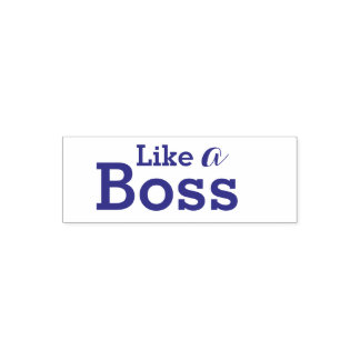 Wie eine Boss Teacher Briefmarke Permastempel