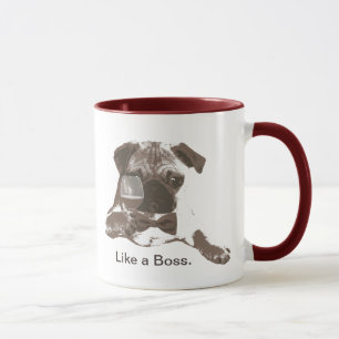 Wie eine Chef-Mops-u. feiner Wein-Kaffee-Tasse Tasse