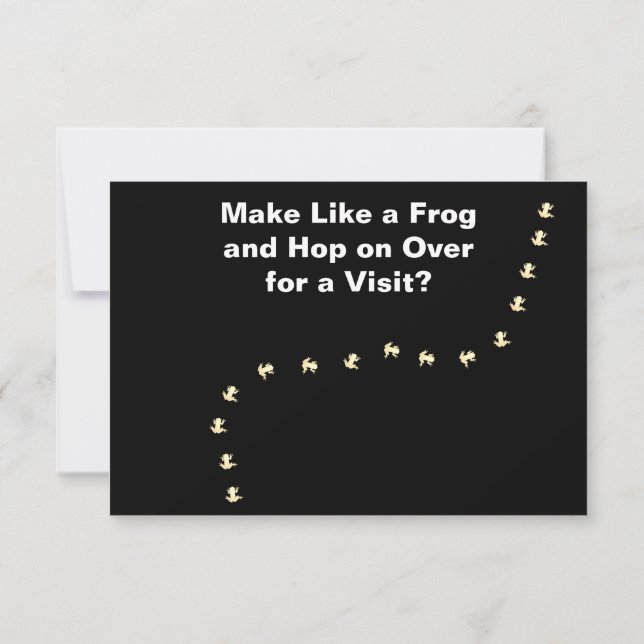 Wie eine Froschkarte machen Mitteilungskarte (Rückseite)
