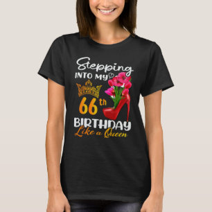 Wie eine Königin für 66 Jahre in meinen 66. Geburt T-Shirt