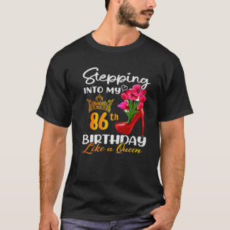 Wie eine Königin für 86 Jahre in meinen 86. Geburt T-Shirt