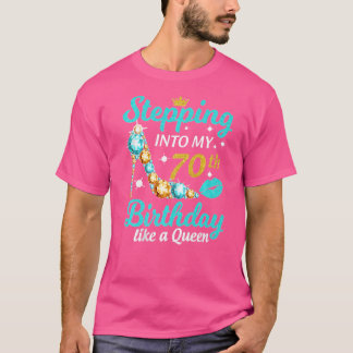 Wie eine Königin glücklich zu meinem 70. Geburtsta T-Shirt