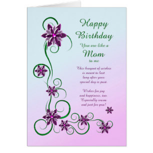 Wie eine Mama zum Geburtstag mit Rollen und Blume