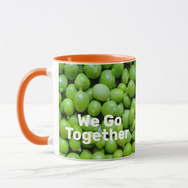 Wie Erbsen und Karotten-Tasse Tasse (Links)