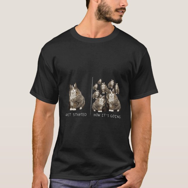 Wie es angefangen hat, wie es geht T-Shirt (Vorderseite)