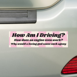 Wie fahre ich? Funny Bumper Autoaufkleber