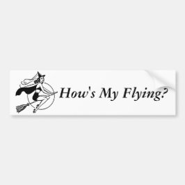 Wie fliegt ich? Hexe Autoaufkleber